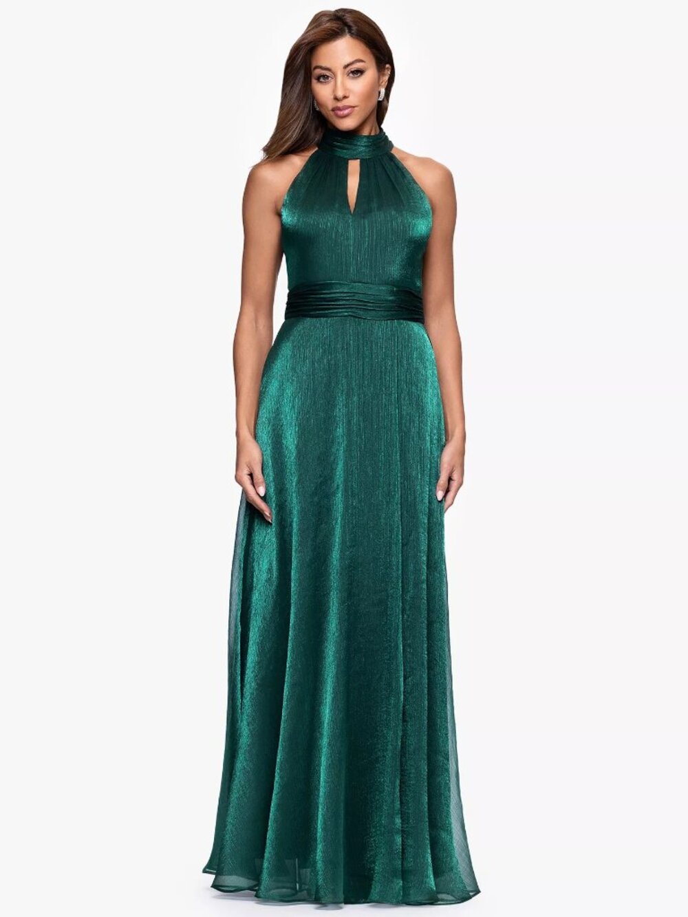 XSCAPE Women's Halter Long Dress Hunter Green Size 12